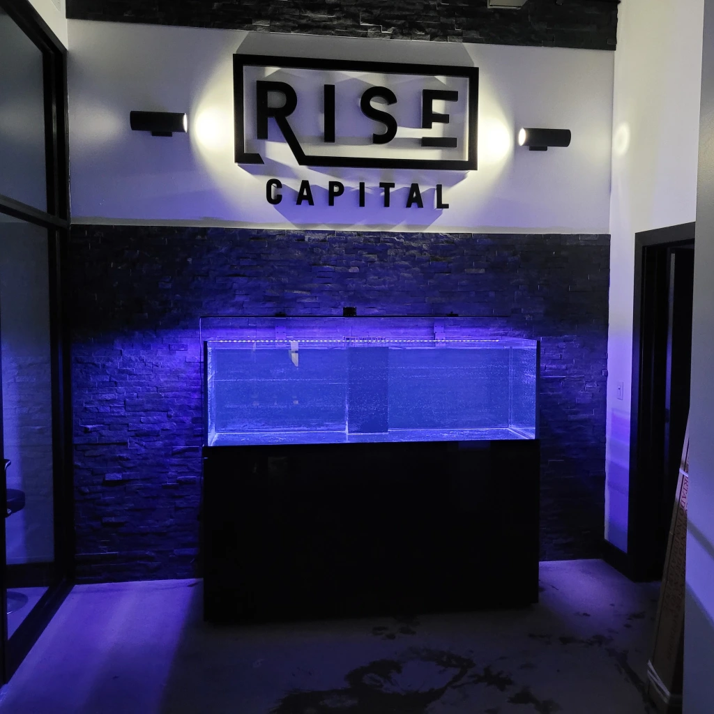 Dimensional lobby letters at Rise Capital