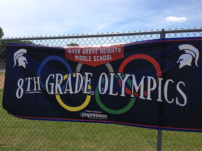 8th Grade Olympics - School Banner - Impression Signs and Graphics