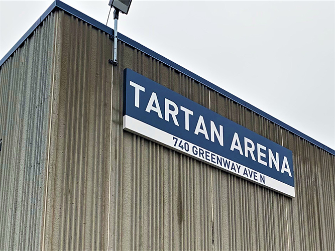 Pan Sign - Tartan Arena North St Paul Signage - Impression Signs and Graphics