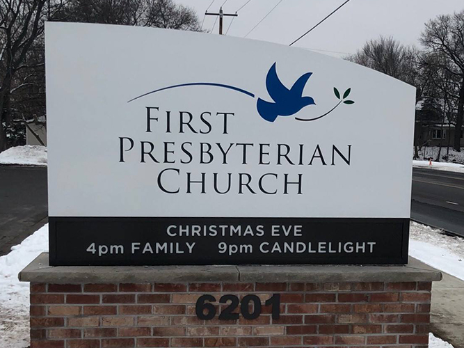 First Presbyterian church - Monument Sign - Impression Signs and Graphics