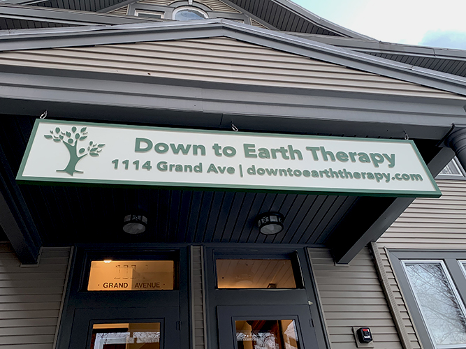 Sandblasted  - Down to Earth Therapy - Impression Signs and Graphics