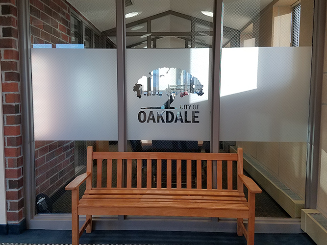 City of Oakdale - Frosted vinyl - Impression Signs and Graphics