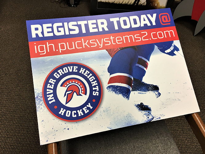 Yard Sign - Inver Grove Heights Hockey - Impression Signs and Graphics